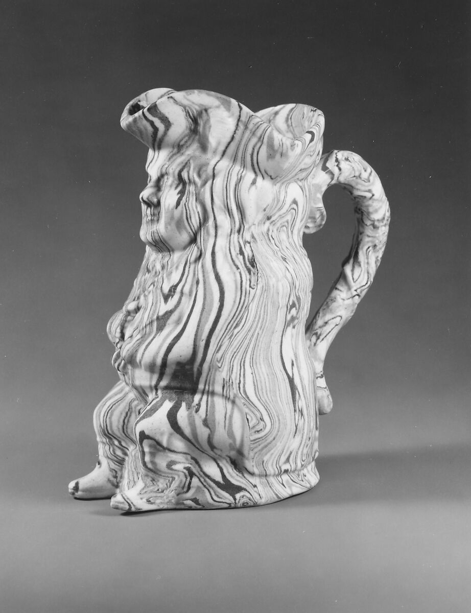 Toby jug, United States Pottery Company (1852–58), Earthenware, American