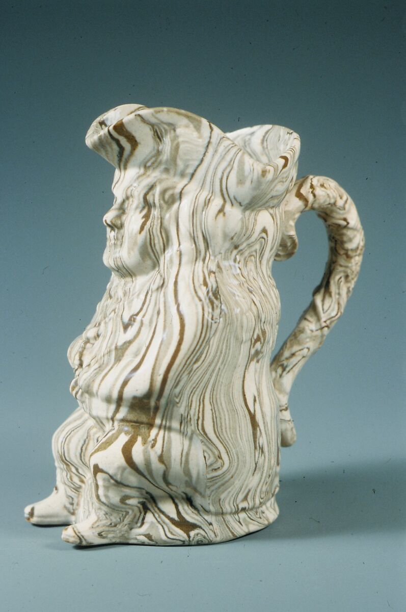 Toby jug, United States Pottery Company (1852–58), Earthenware, American