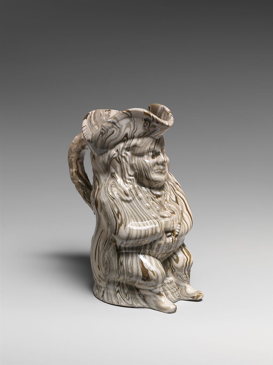 Toby jug, United States Pottery Company (1852–58), Earthenware, American 