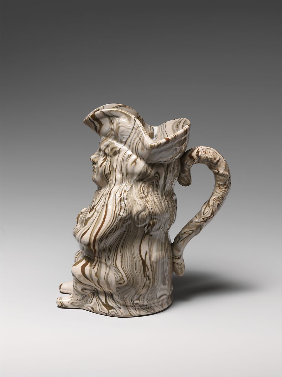 Toby jug, United States Pottery Company (1852–58), Earthenware, American