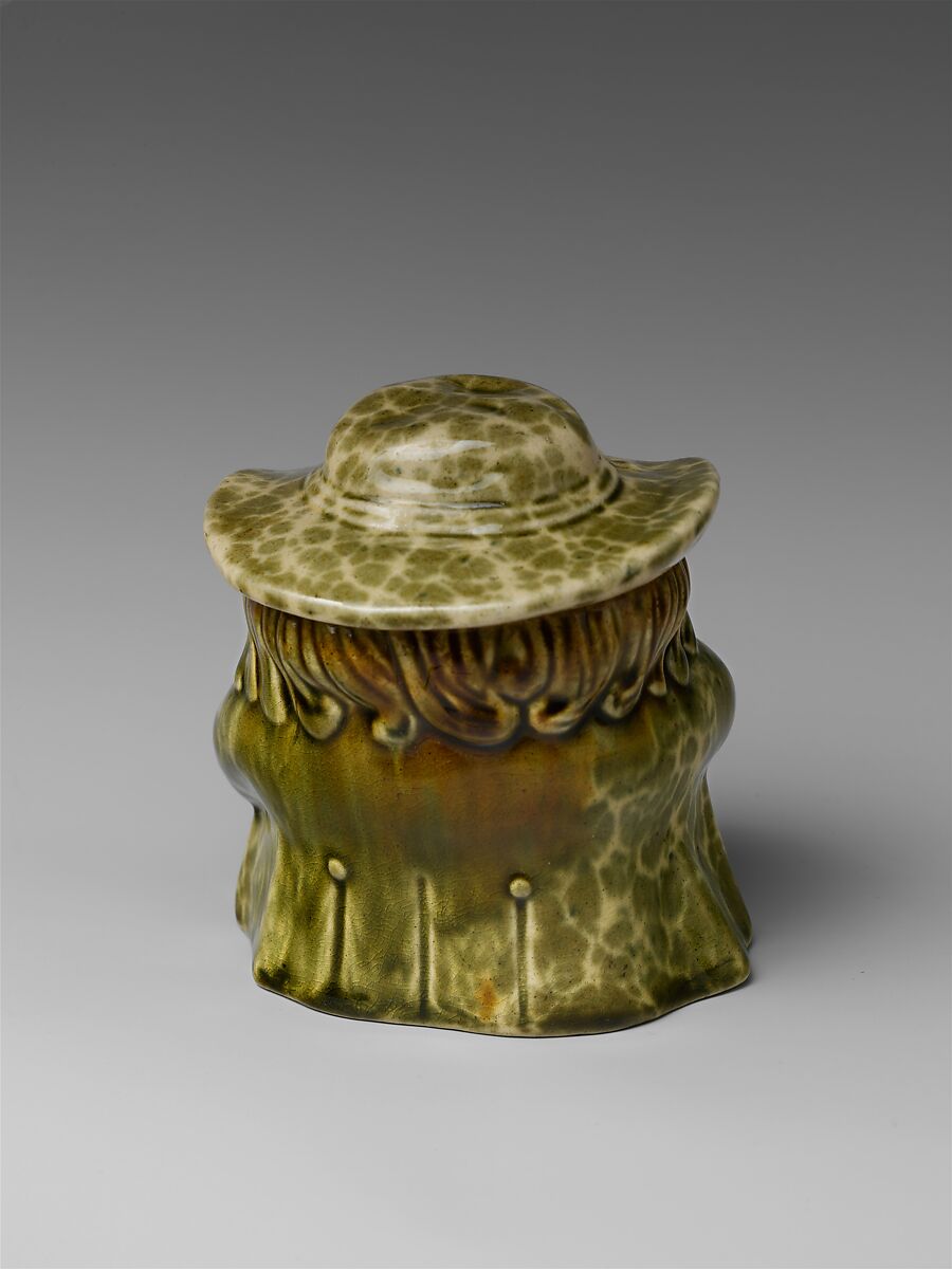 Toby snuff jar, United States Pottery Company (1852–58), Earthenware, American