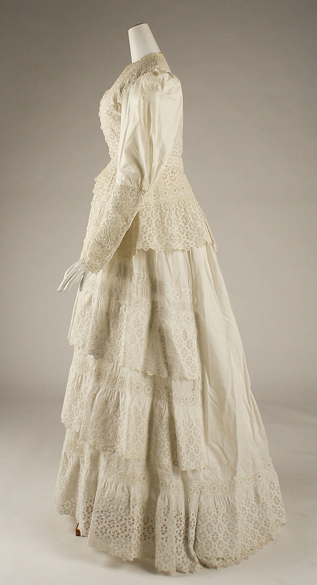 Dress, cotton, American