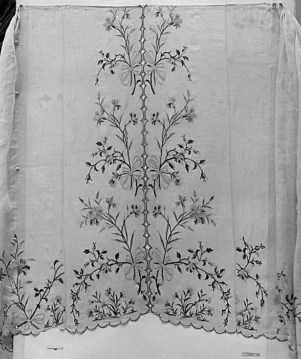 Skirt, silk, linen, French