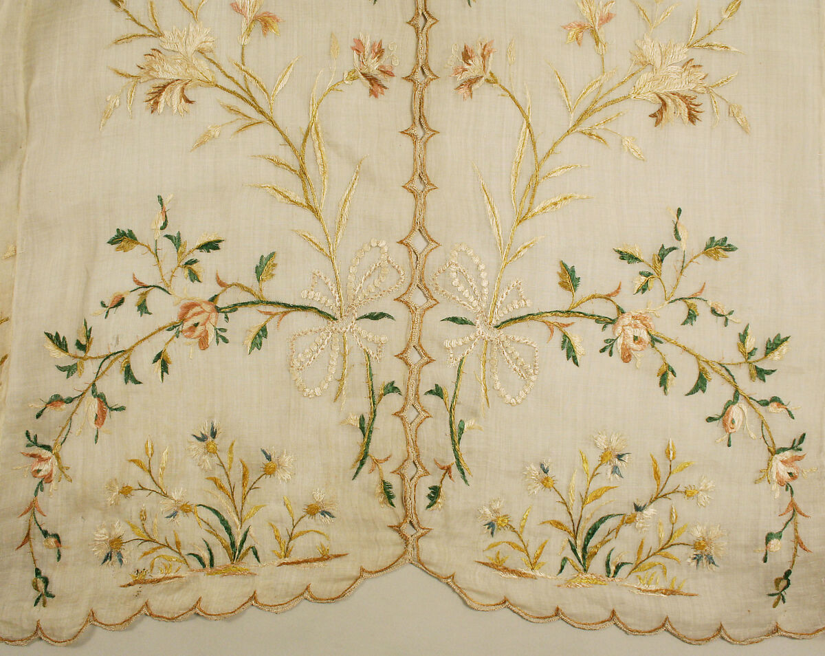 Skirt, silk, linen, French