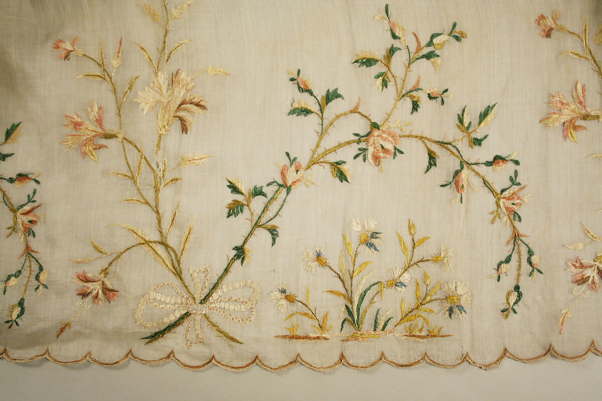 Skirt, silk, linen, French