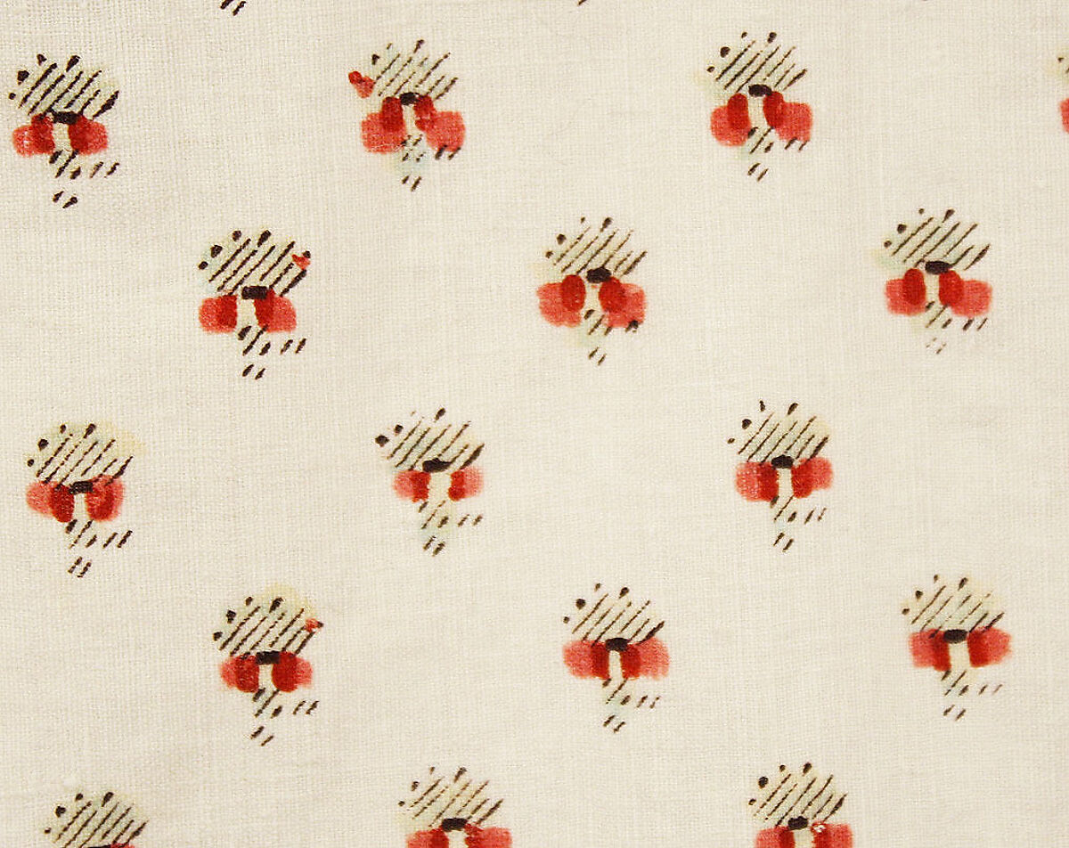 Dress, cotton, flax, French