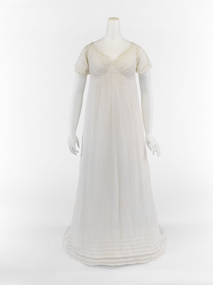 Evening dress, cotton, American 