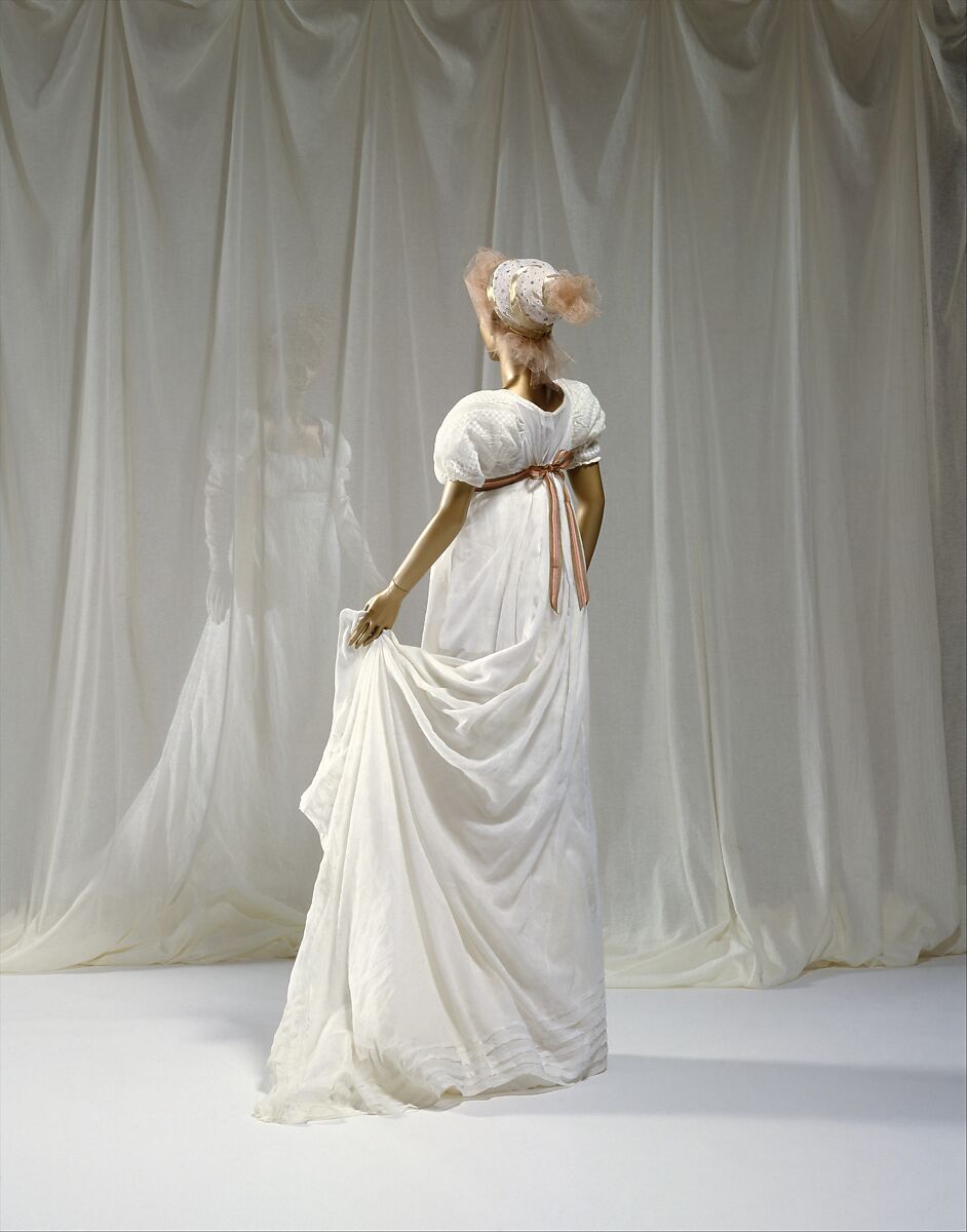 Evening dress, cotton, American