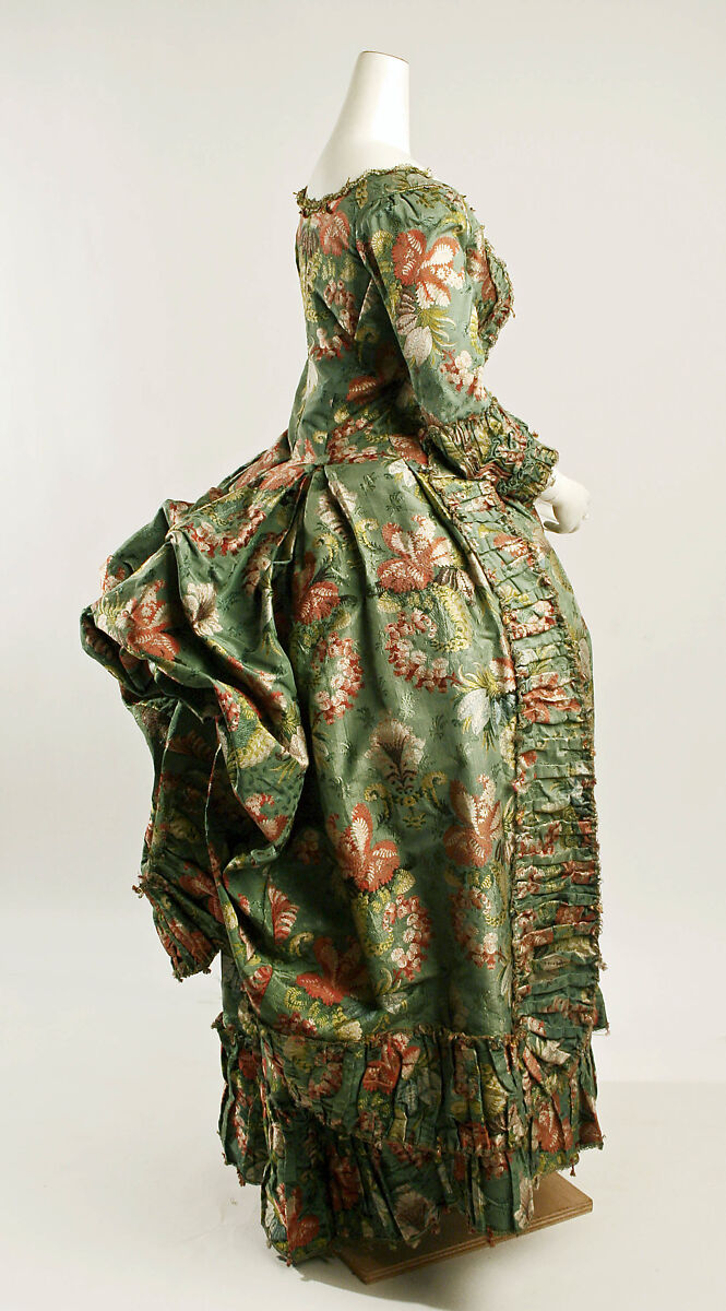 Robe à la Polonaise, silk, French 