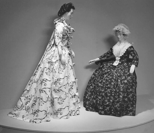 Dress, cotton, linen, American