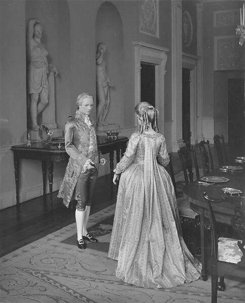 Dress, silk, probably British