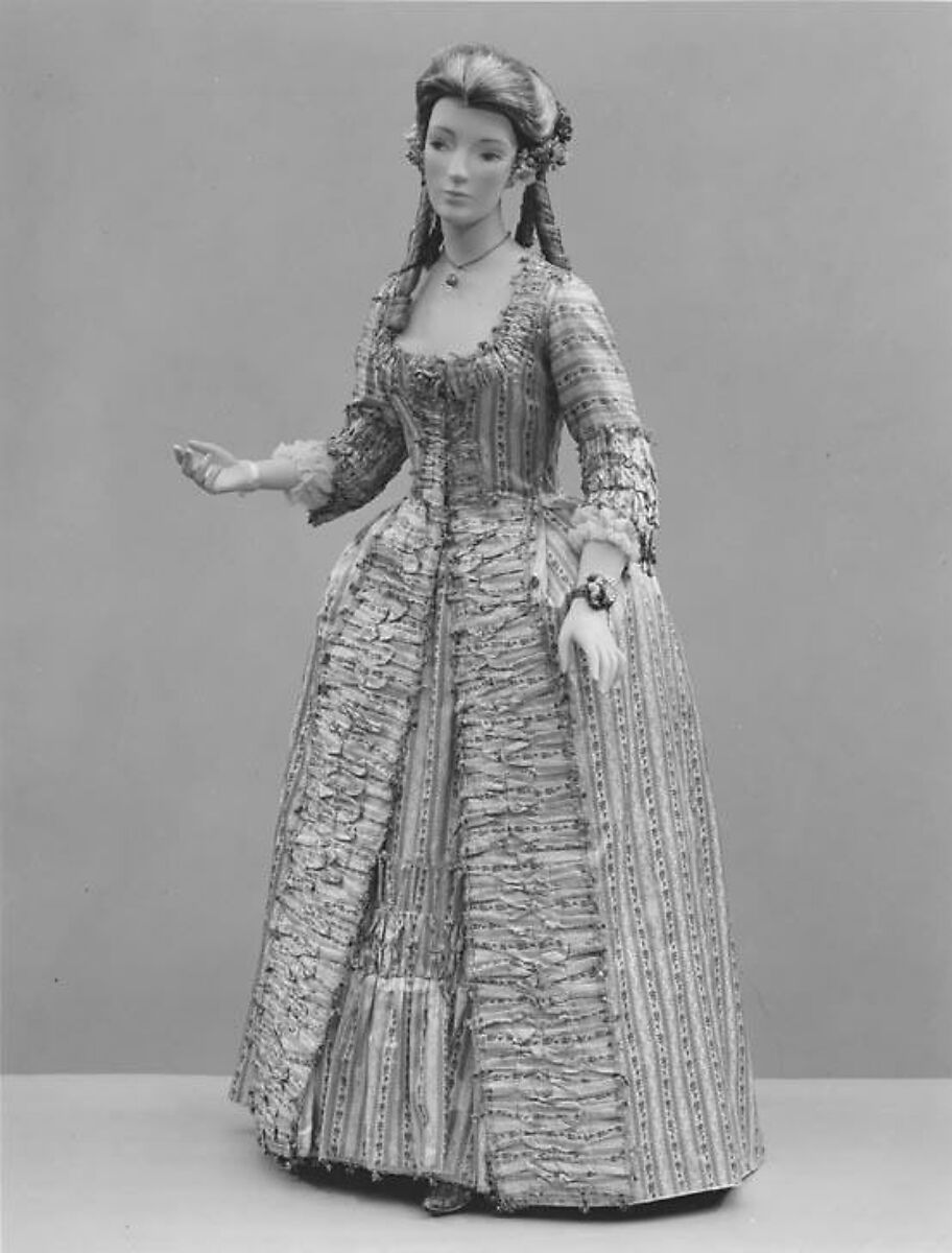 Dress, silk, probably British