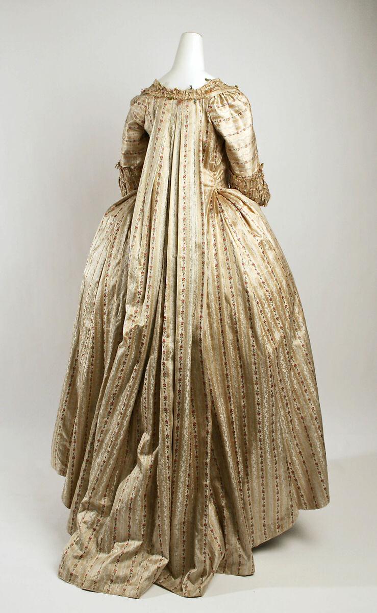 Dress, silk, probably British