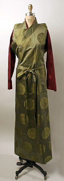 Ensemble, (a) silk; (b) silk, metal, cotton; (c) silk, metal, Tibet