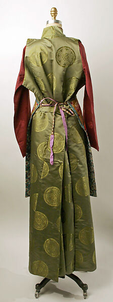 Ensemble, (a) silk; (b) silk, metal, cotton; (c) silk, metal, Tibet