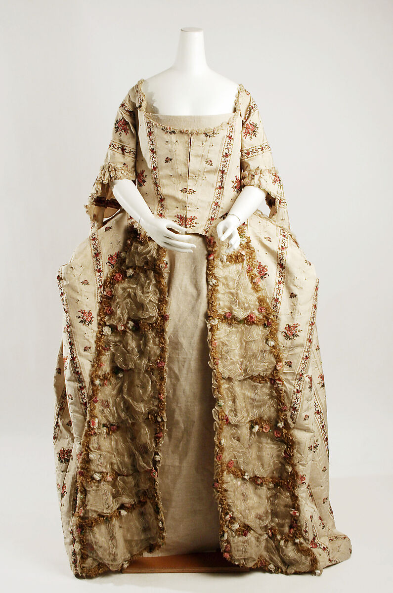 Robe à la française, silk, British 