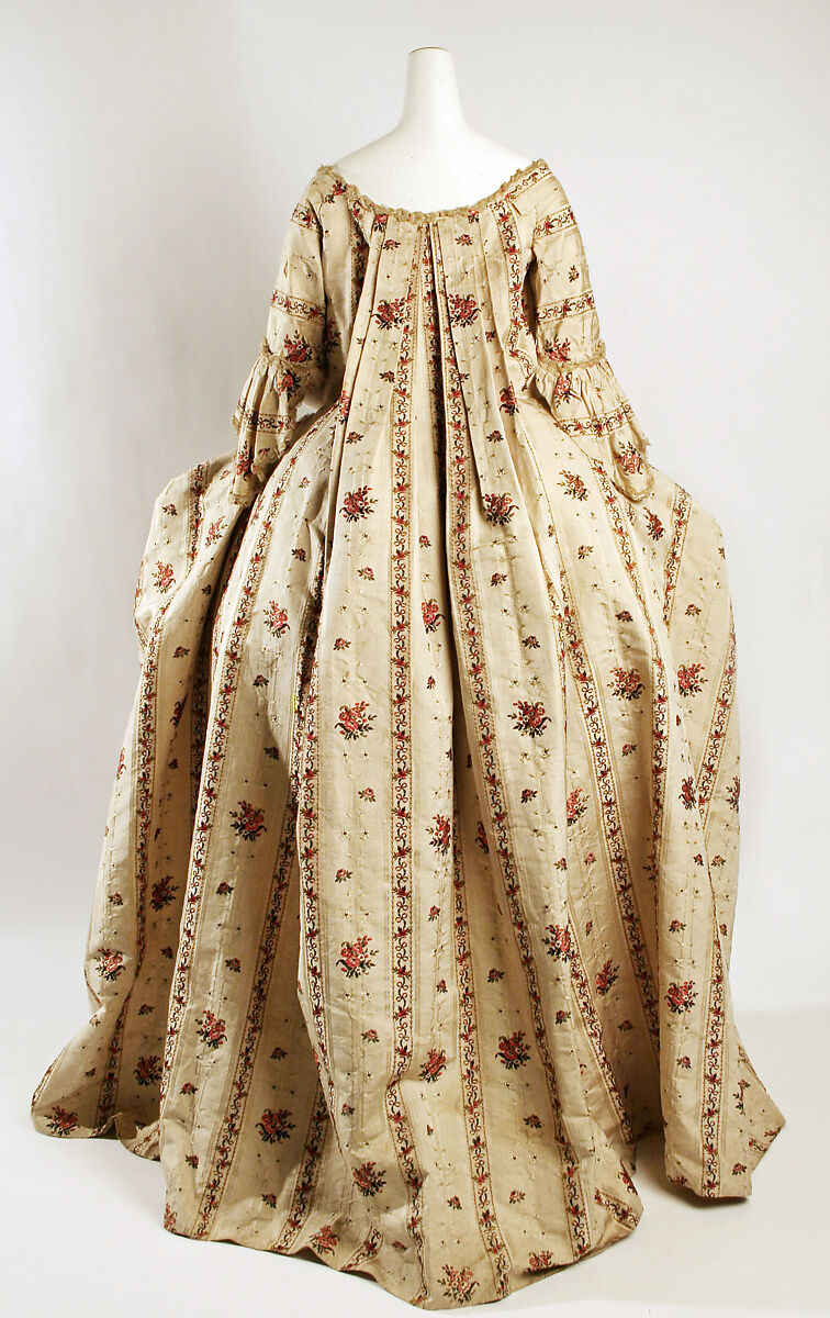 Robe à la française, silk, British