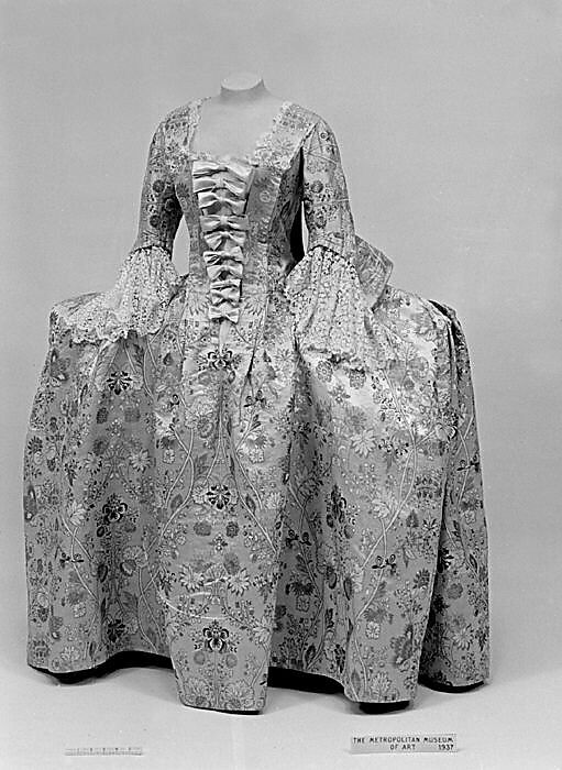 Dress, silk, British