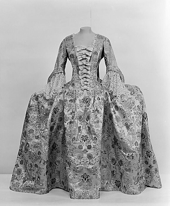 Dress, silk, British