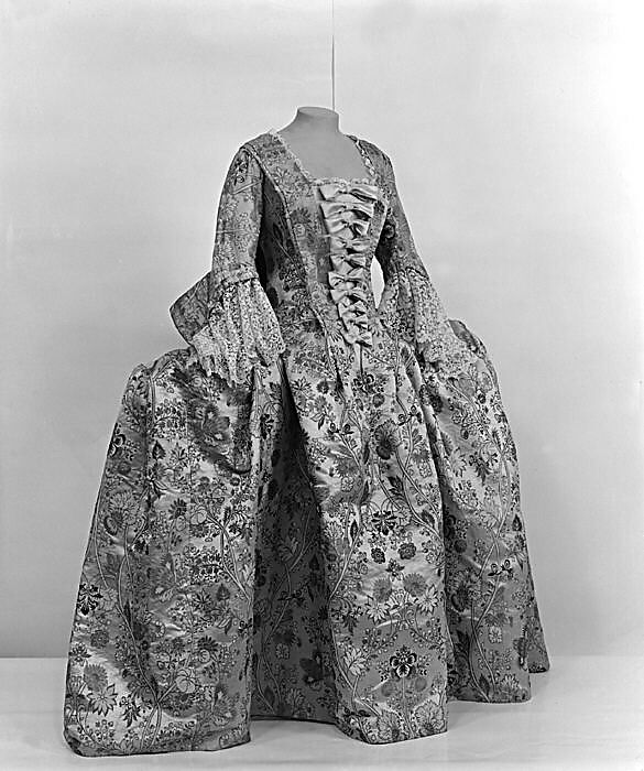 Dress, silk, British