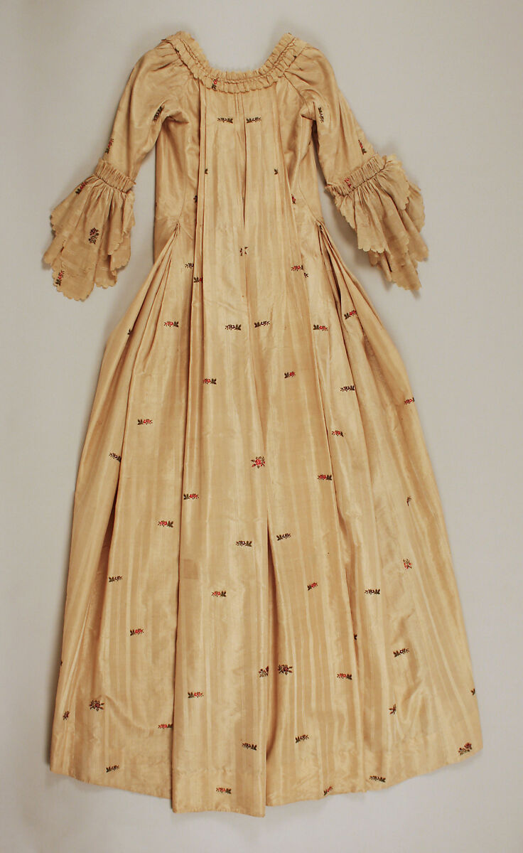 Dress, silk, British