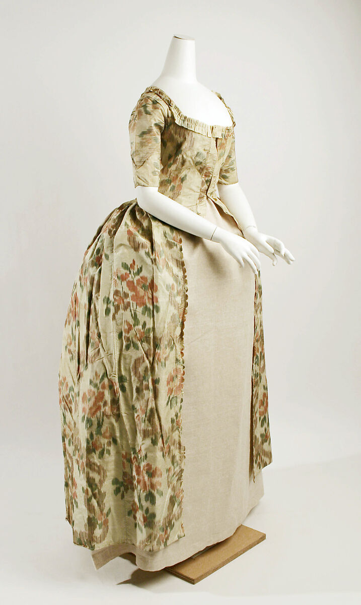 Robe à l'anglaise, silk, French 