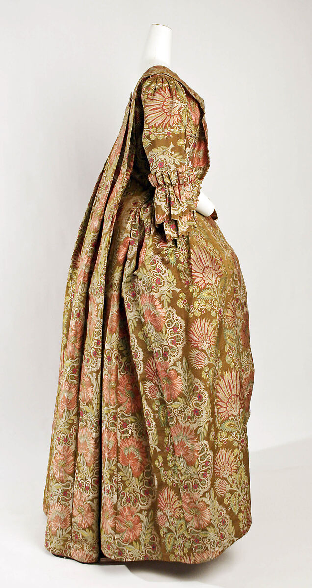 Dress, silk, probably British