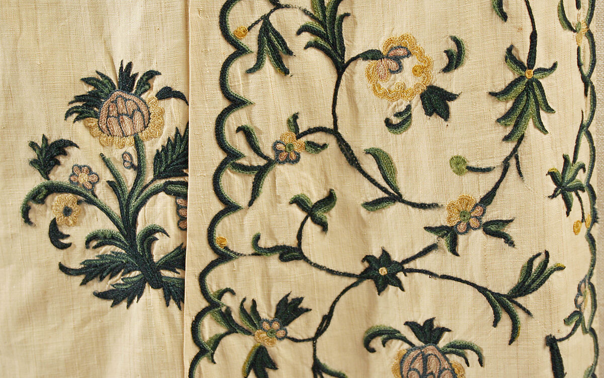 Dress, linen, wool, French