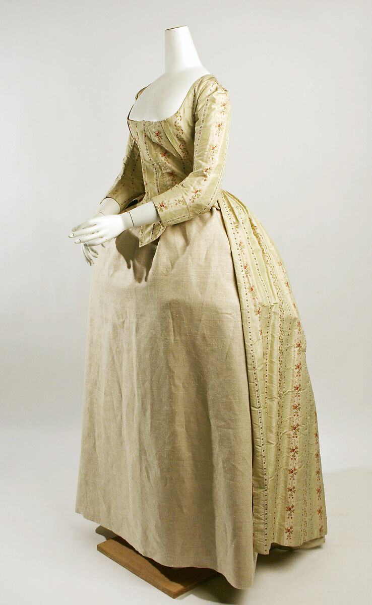 Robe à l'anglaise, silk, French 