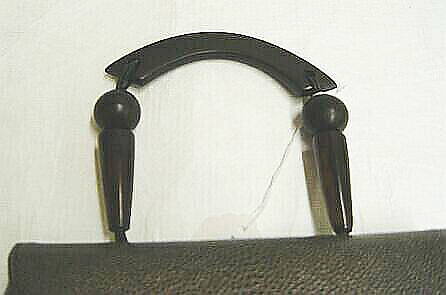 Purse, Yves Saint Laurent (French, founded 1961), leather, wood, French