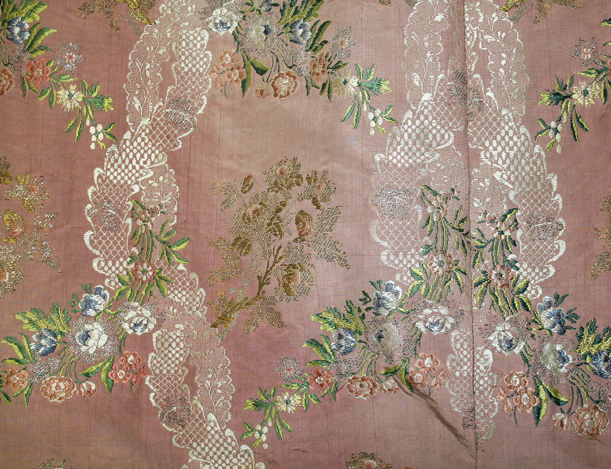 Robe à la française, silk, metal thread, French