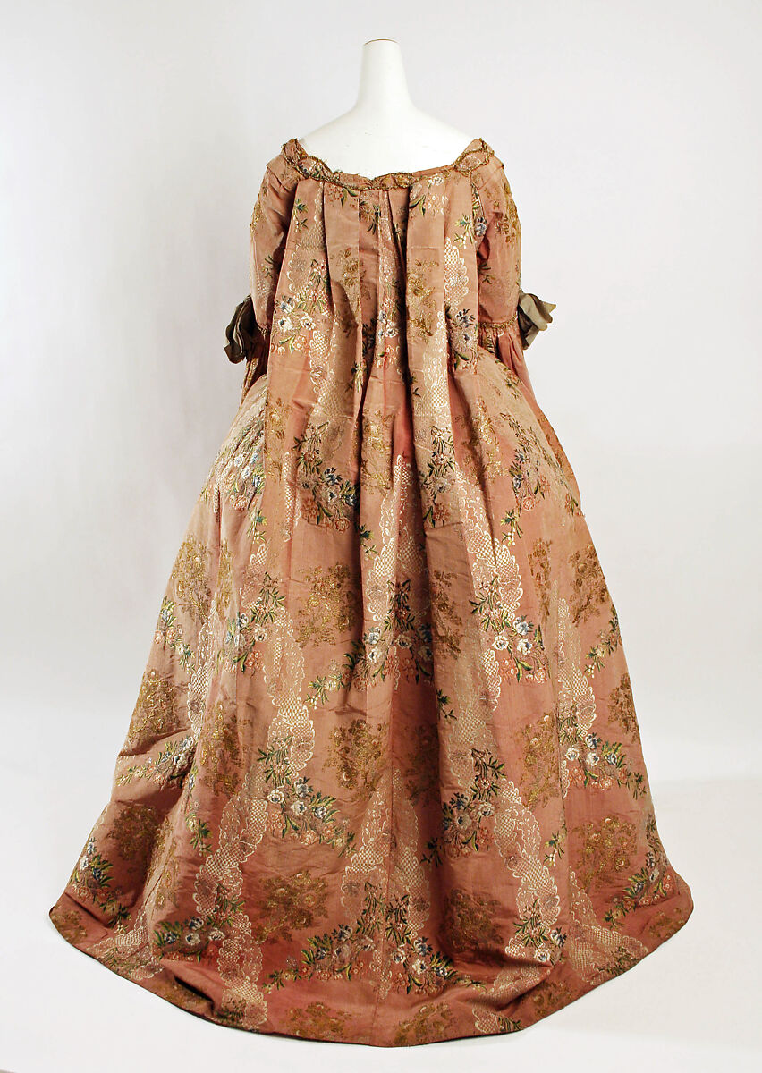 Robe à la française, silk, metal thread, French