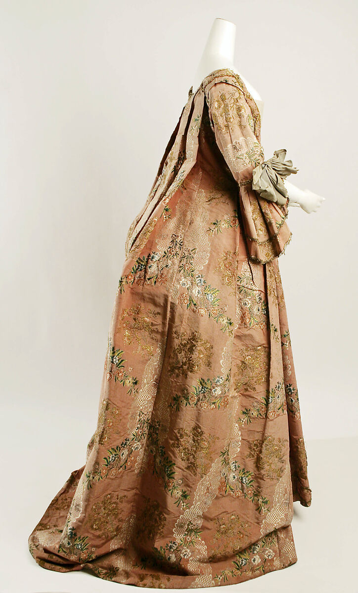 Robe à la française, silk, metal thread, French