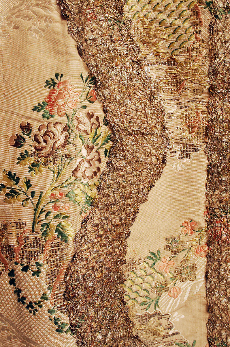 Robe, silk, metallic, French