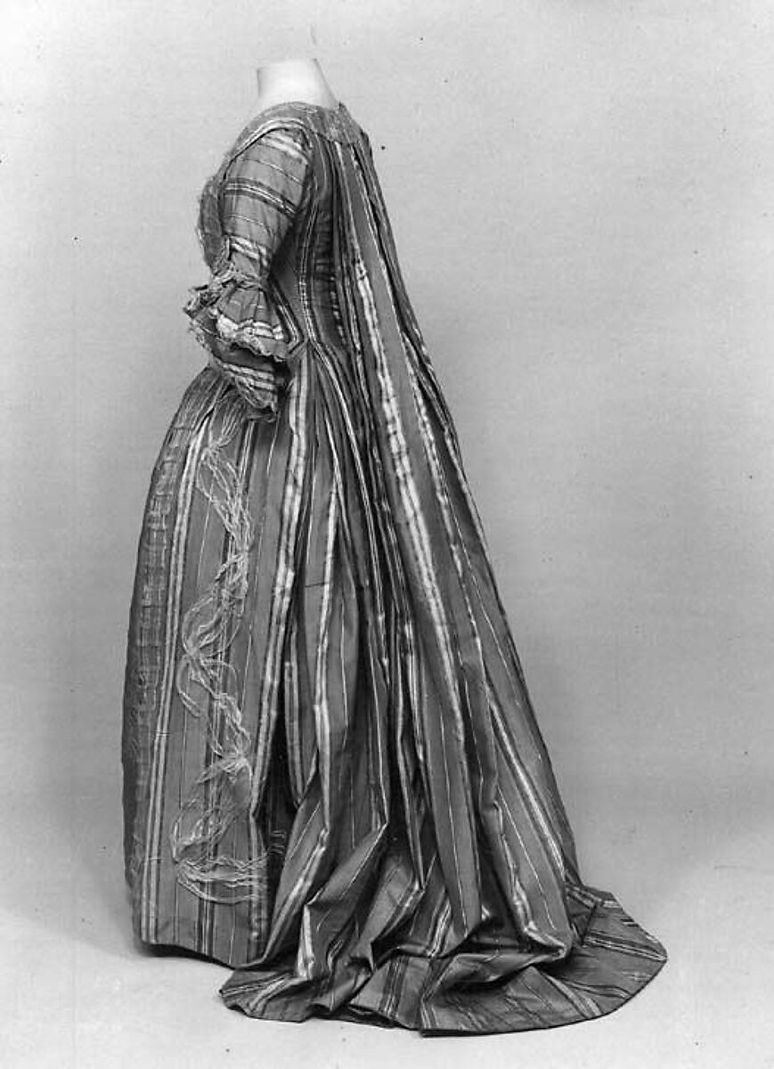 Dress, silk, probably Spanish