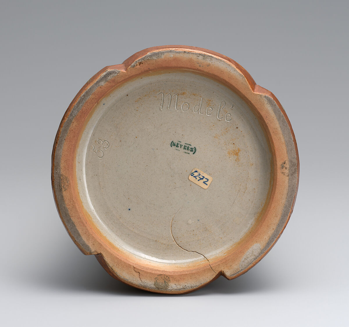 Vase with iris, Lucien Jules Clément d'Eaubonne (French, b. 1870), Glazed stoneware, French, Sèvres