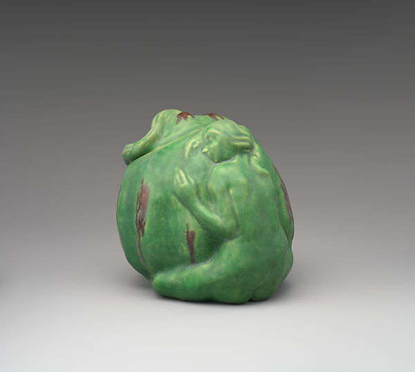 Tobacco jar, François-Rupert Carabin (French, Saverne, Bas-Rhin 1862–1932 Strasbourg), Glazed stoneware, French 