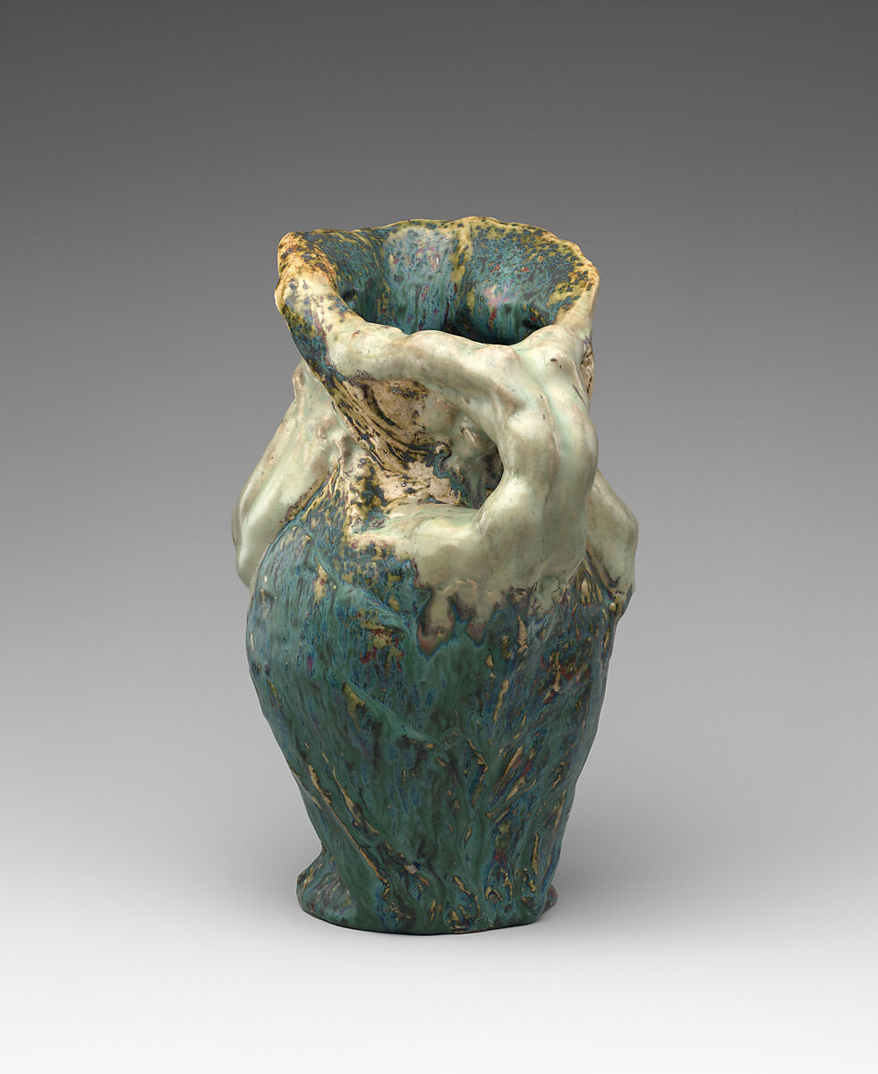 La Nuit, Jean Coulon (French, 1853–1923), Glazed stoneware, French, Bourg-la-Reine