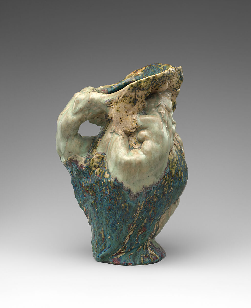 La Nuit, Jean Coulon (French, 1853–1923), Glazed stoneware, French, Bourg-la-Reine