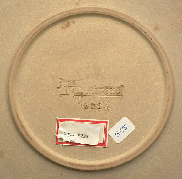 Plaque with irises, Auguste Delaherche (French, Beauvais 1857–1940 Paris), Glazed stoneware, French, Armentières