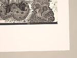 A Monkey Mountain Kronikle, Tom Hück (American, born 1971), Woodcut, printed recto and verso on four sheets of Torinoko Japanese Paper using Tom Hück's Outlaw Black Relief Ink by Gamblin and an overleaf printed on black paper with white ink; the three leaves of the triptych connected with stickers