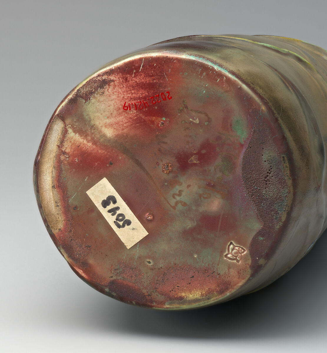 Orchidées, Ernest Bussière (French), Glazed earthenware, French, Luneville