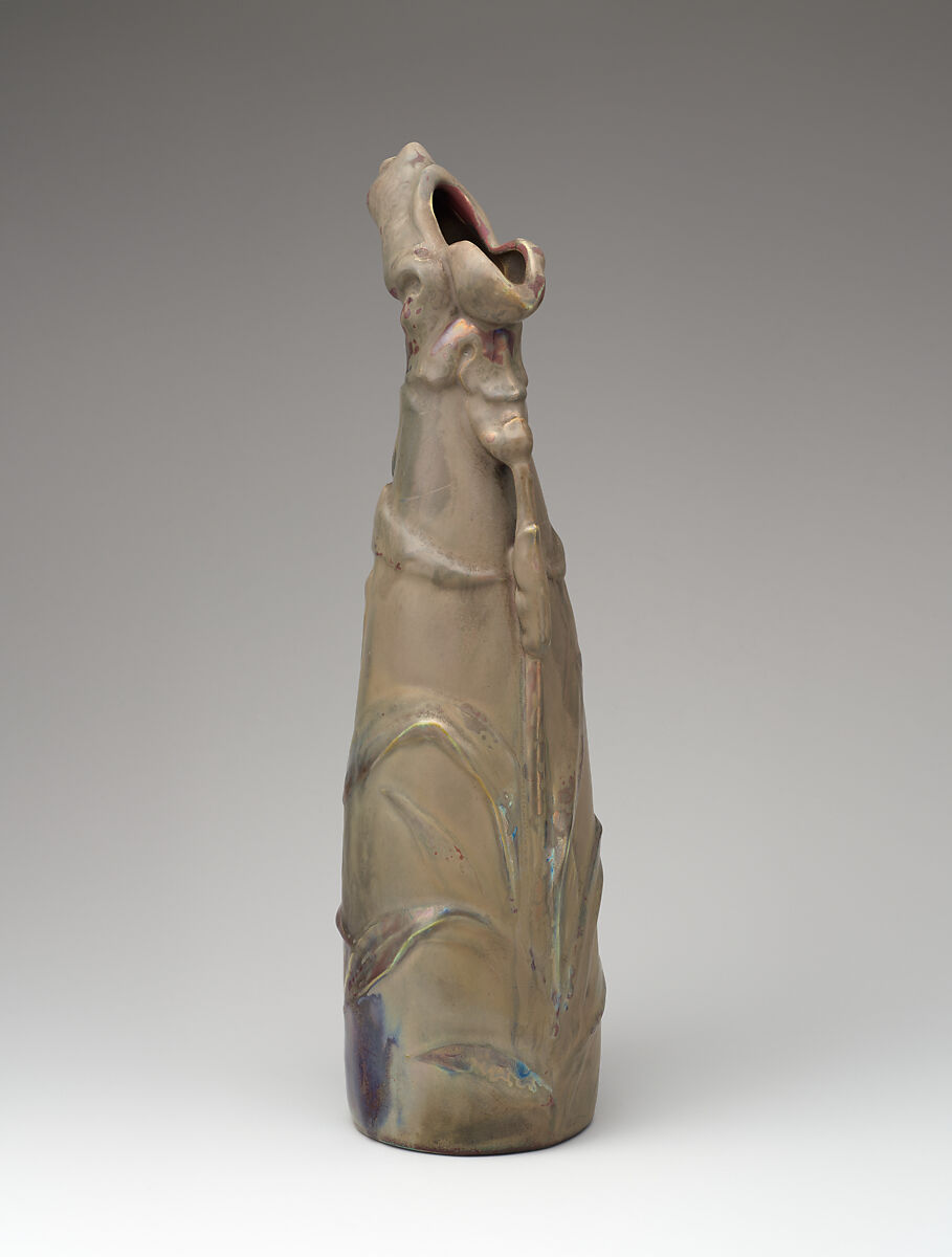 Orchidées, Ernest Bussière (French), Glazed earthenware, French, Luneville
