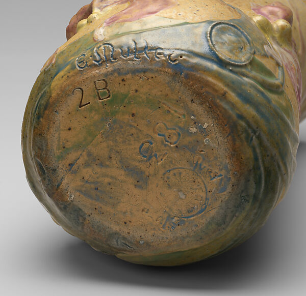 Orchidées, Philippe Wolfers (Belgian, 1858–1929), Glazed stoneware, French, Ivry