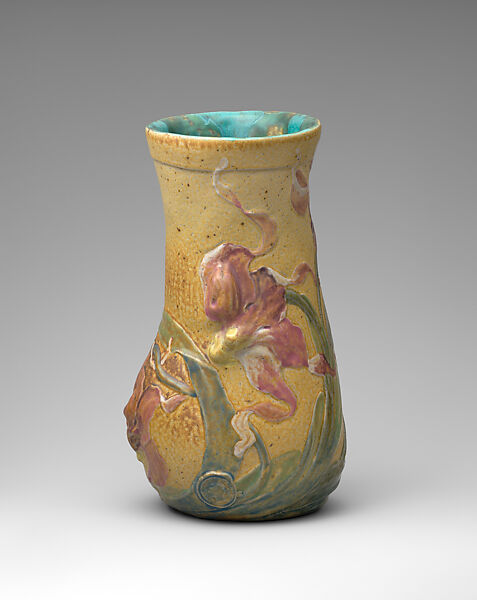 Orchidées, Philippe Wolfers (Belgian, 1858–1929), Glazed stoneware, French, Ivry