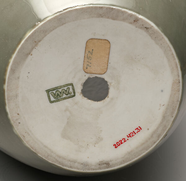 Vase with waterlilies, Theo Schmutz-Baudiss (German), Glazed porcelain, German, Munich