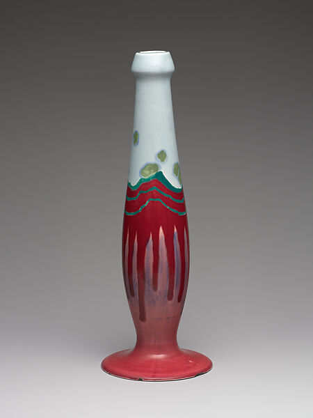 Vase, Hans Christiansen (German, Flensburg 1866–1945 Wiesbaden), Tin-glazed earthenware, German, Wächtersbach