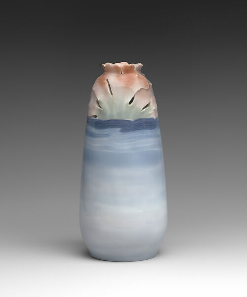 Vase with seaweed, Anna Boberg, Glazed porcelain, Swedish, Lidköping 