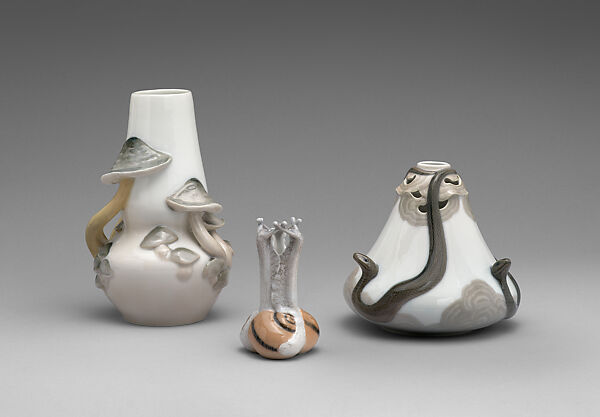 Vase with snakes, Possibly designed by Christian Thomsen (Danish, 1860–1921), Glazed porcelain, Danish, Copenhagen