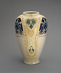 Vase with stylized insects, Lambertus Nienhuis (Dutch, Groningen 1873–1960 Amsterdam), Glazed earthenware, Dutch, Amsterdam